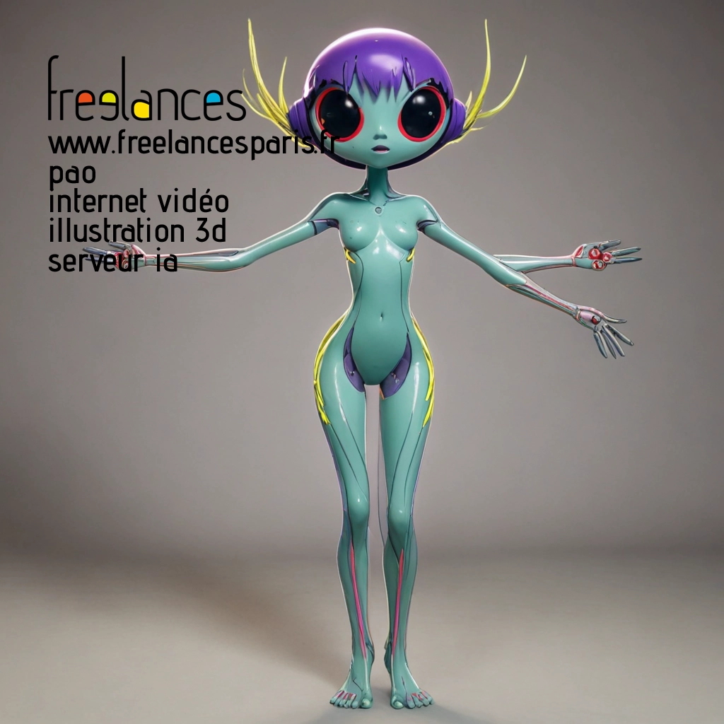 Pao mise en page internet vidéo illustration 3d serveur image IA générative AI freelance paris studio de création magazines C42TKYI0